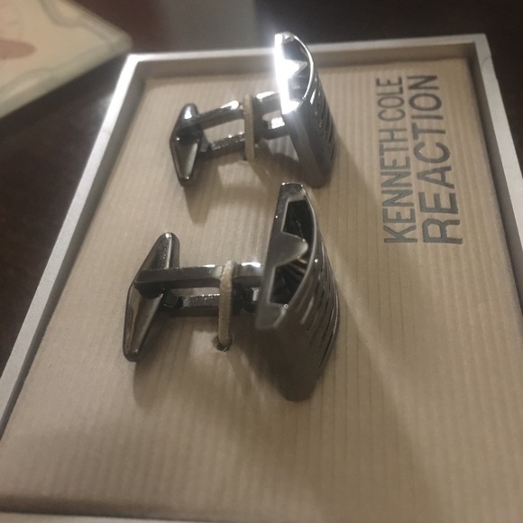 SOLD. Kenneth Cole pewter cuff links - Picture 2 of 6